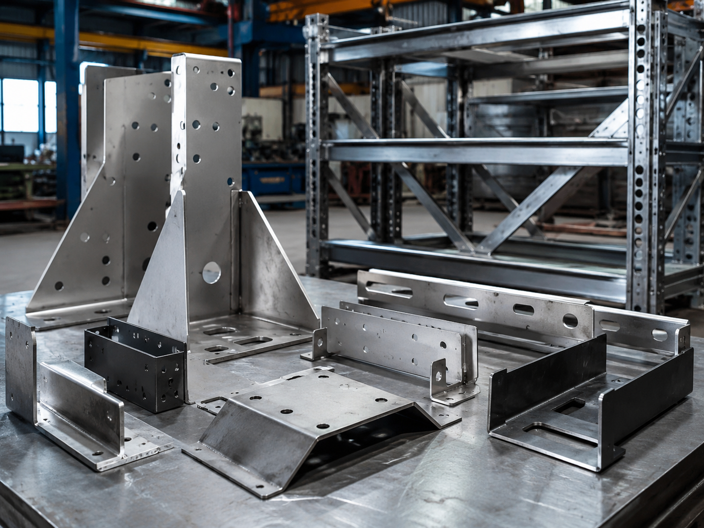 Estructuras y componentes metálicos fabricados con dobladora